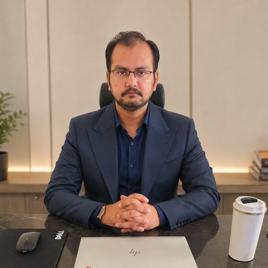 Shaharyar Shoukat at his desk